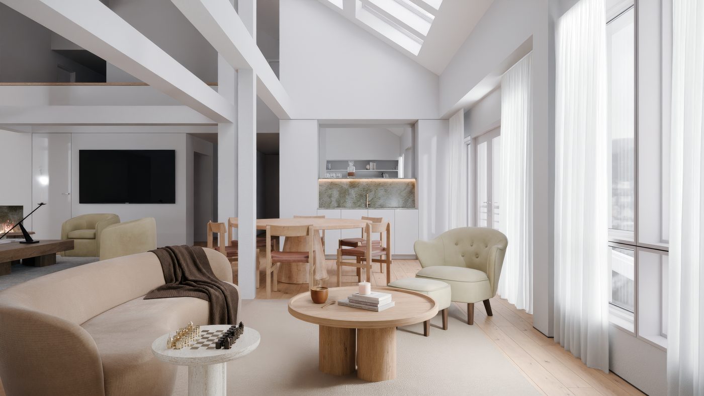 Vail Village Plaza — open plan great room